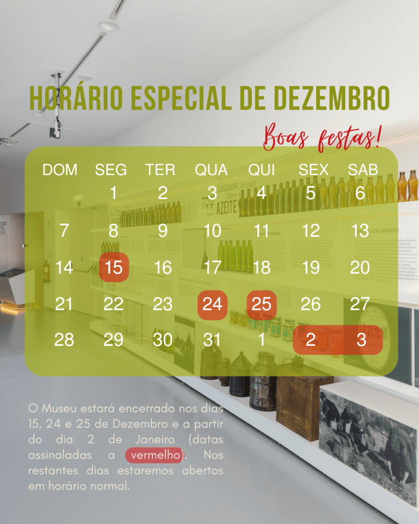 Horários de funcionamento no mês de Dezembro