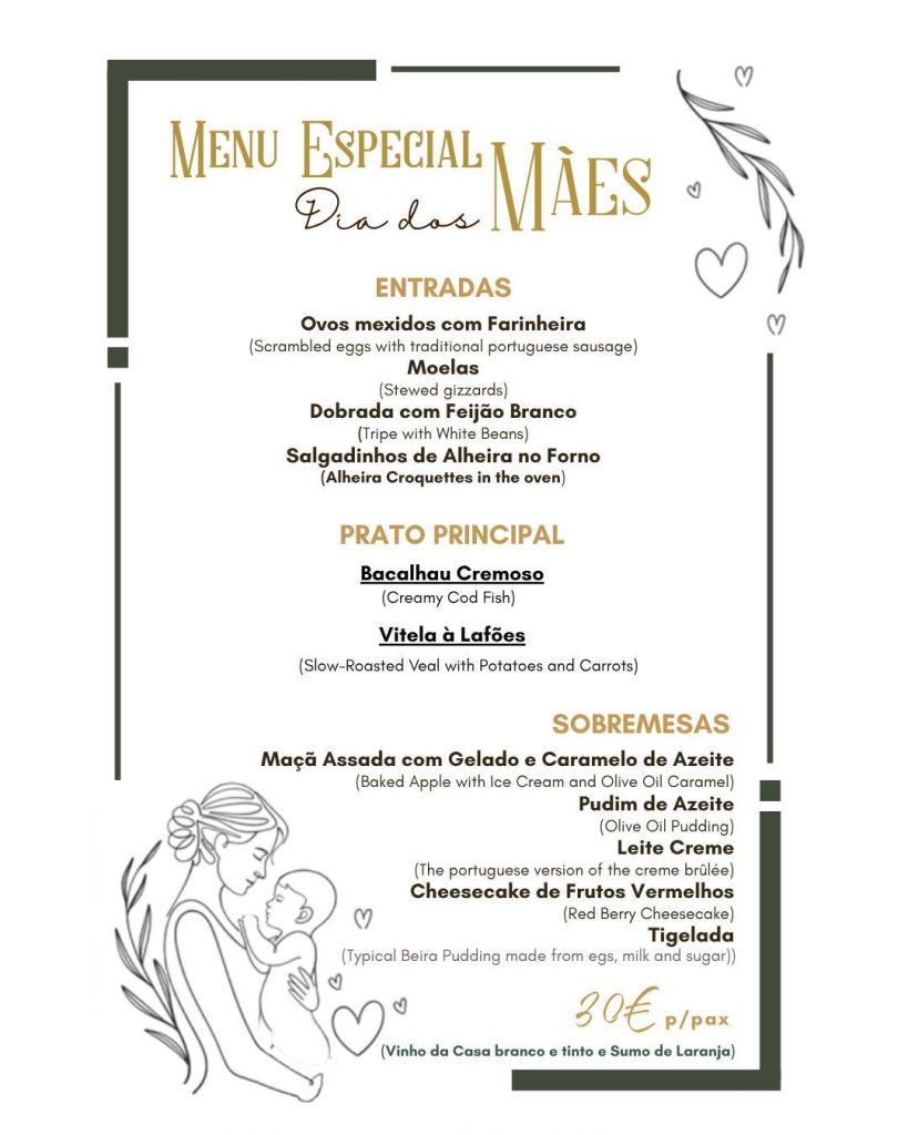 Menu Especial - Dia da Mãe